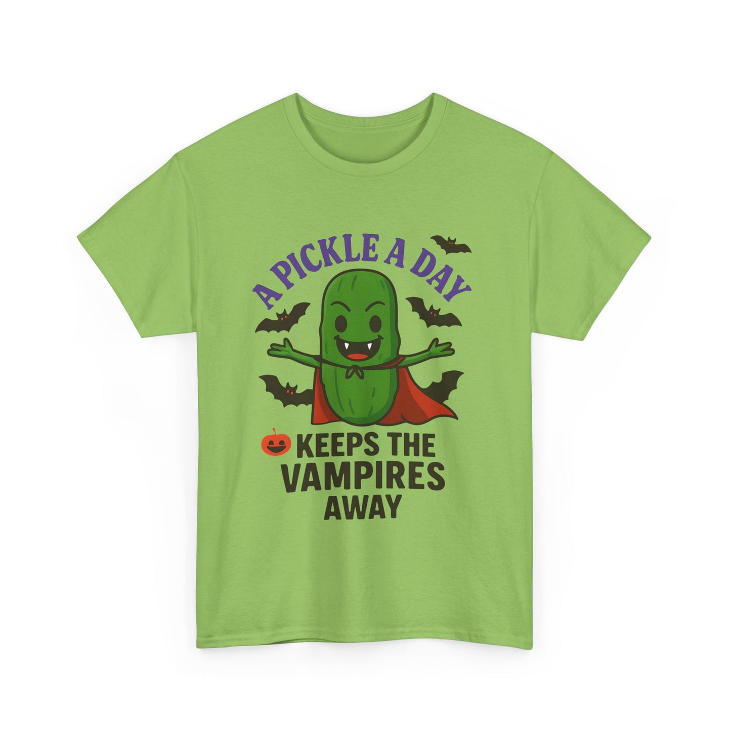 'A Pickle a Day Keeps the Vampires Away' Halloween Pickle Tee