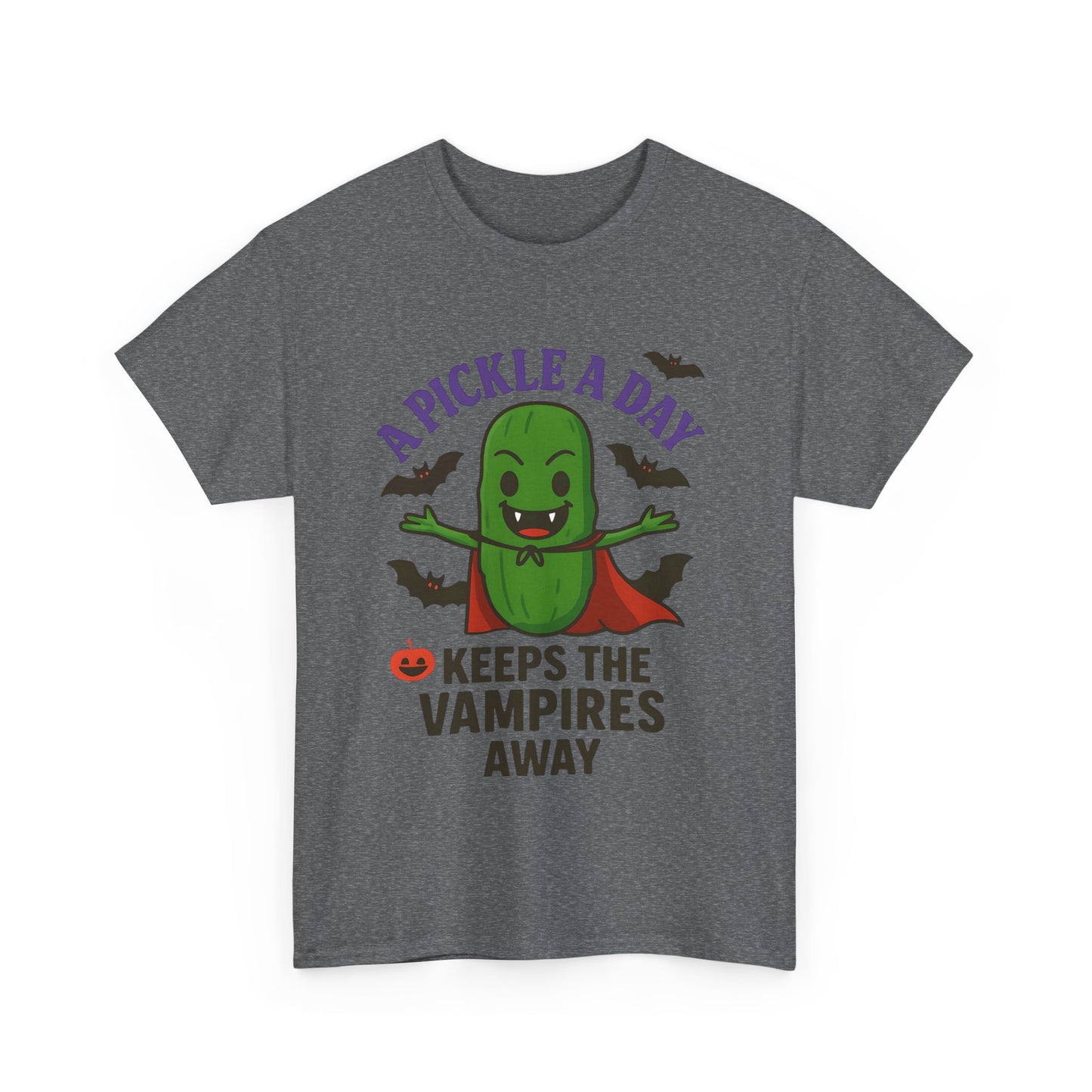 'A Pickle a Day Keeps the Vampires Away' Halloween Pickle Tee