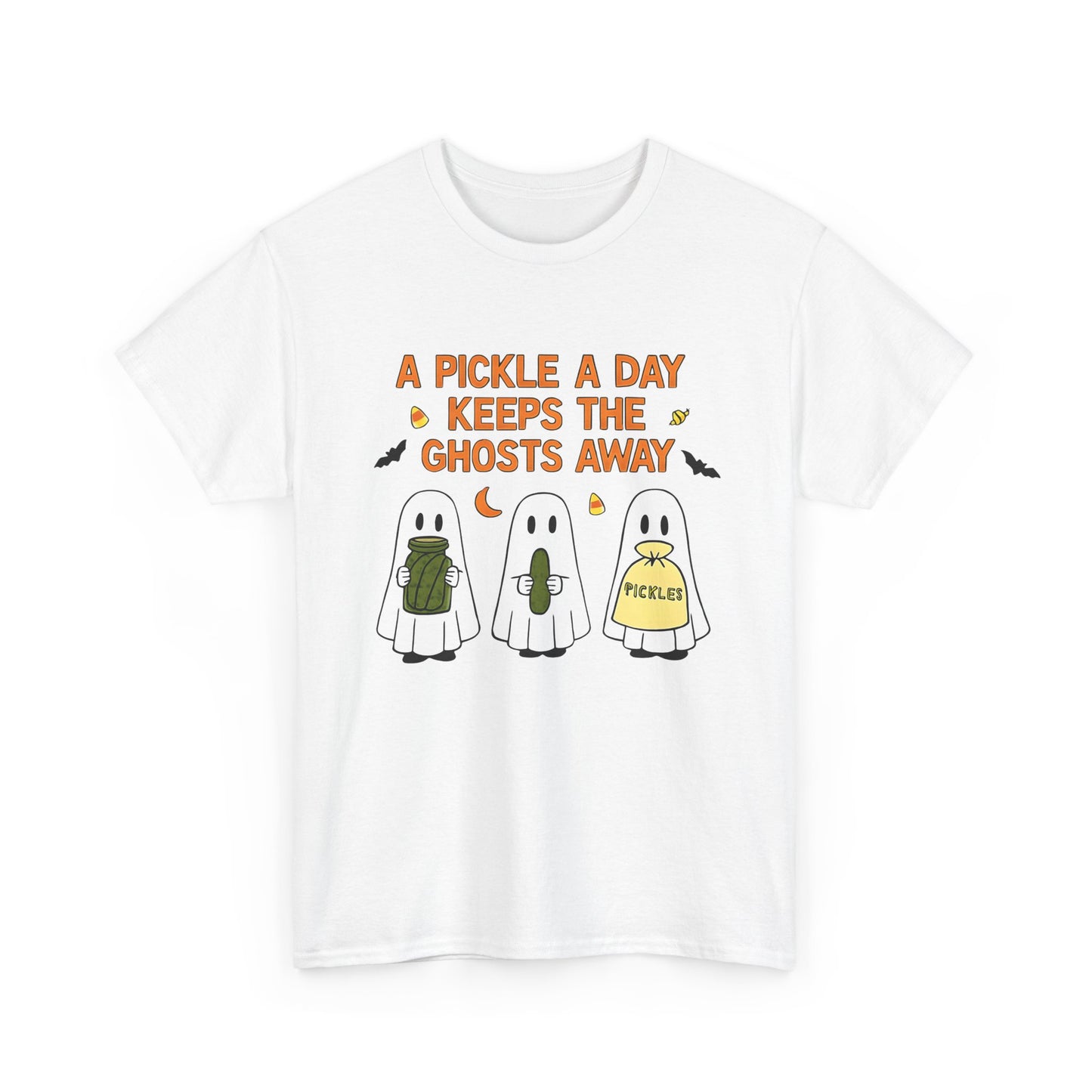 'A Pickle a Day Keeps the Ghosts Away' Halloween Pickle Tee
