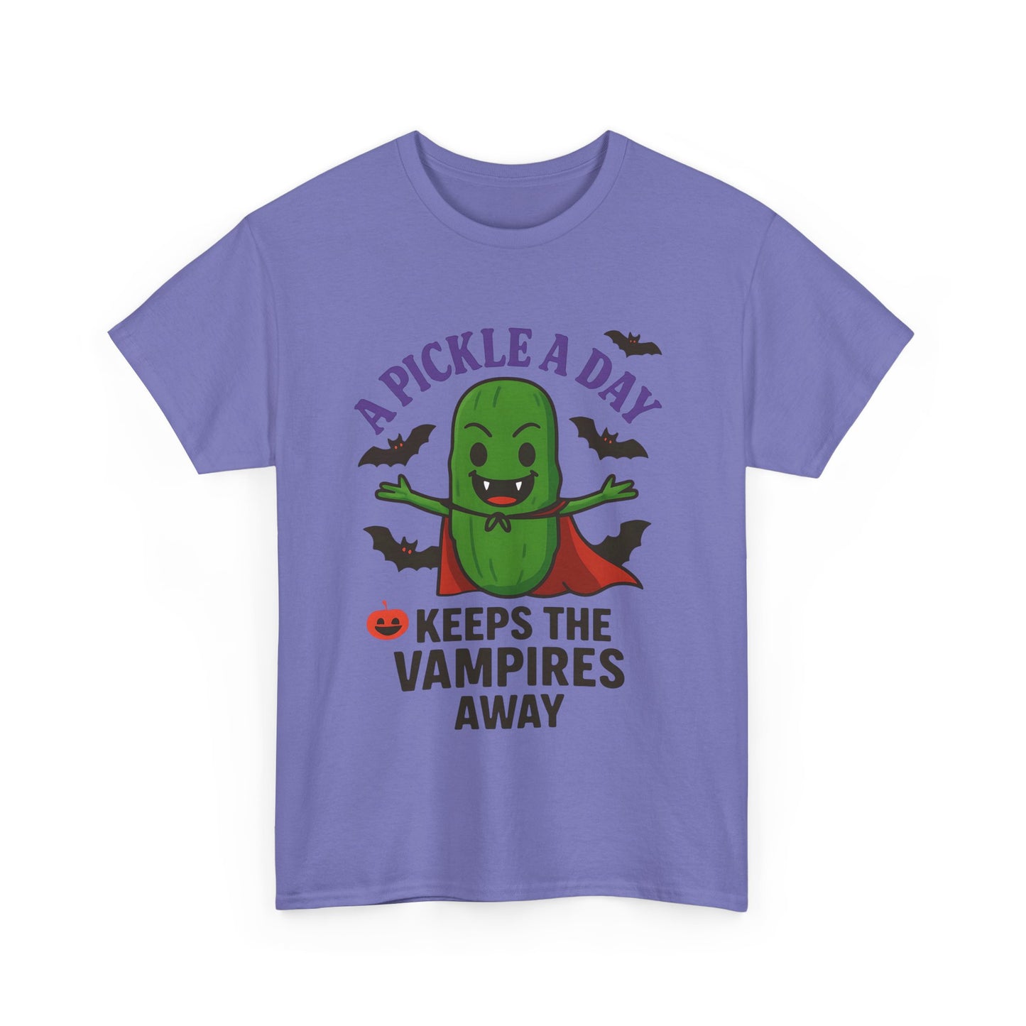 'A Pickle a Day Keeps the Vampires Away' Halloween Pickle Tee
