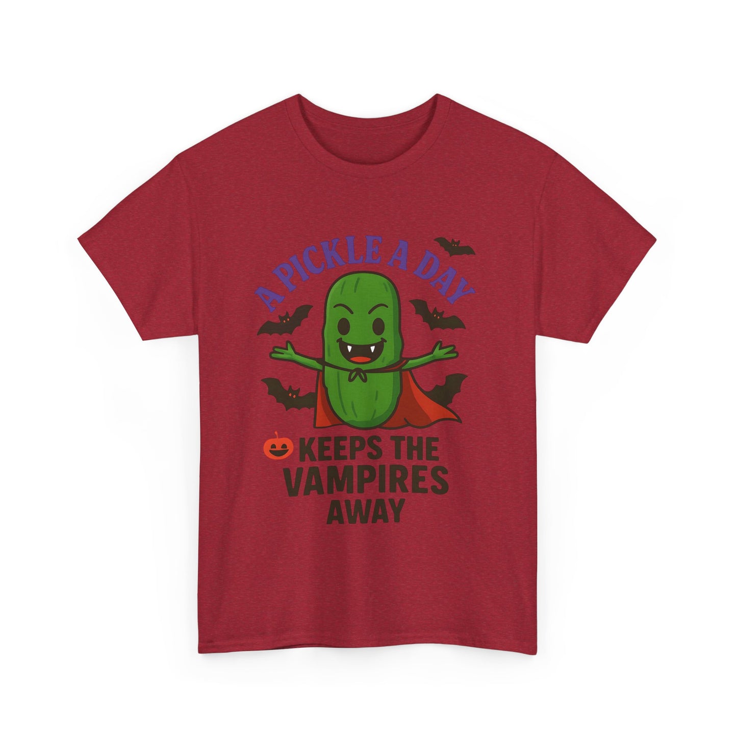 'A Pickle a Day Keeps the Vampires Away' Halloween Pickle Tee