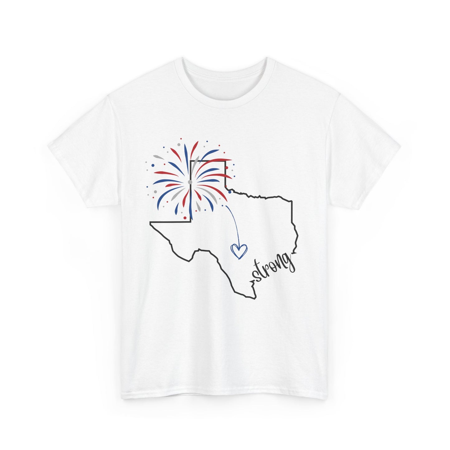 Texas Strong Fireworks Tee – Central TX Relief Shirt