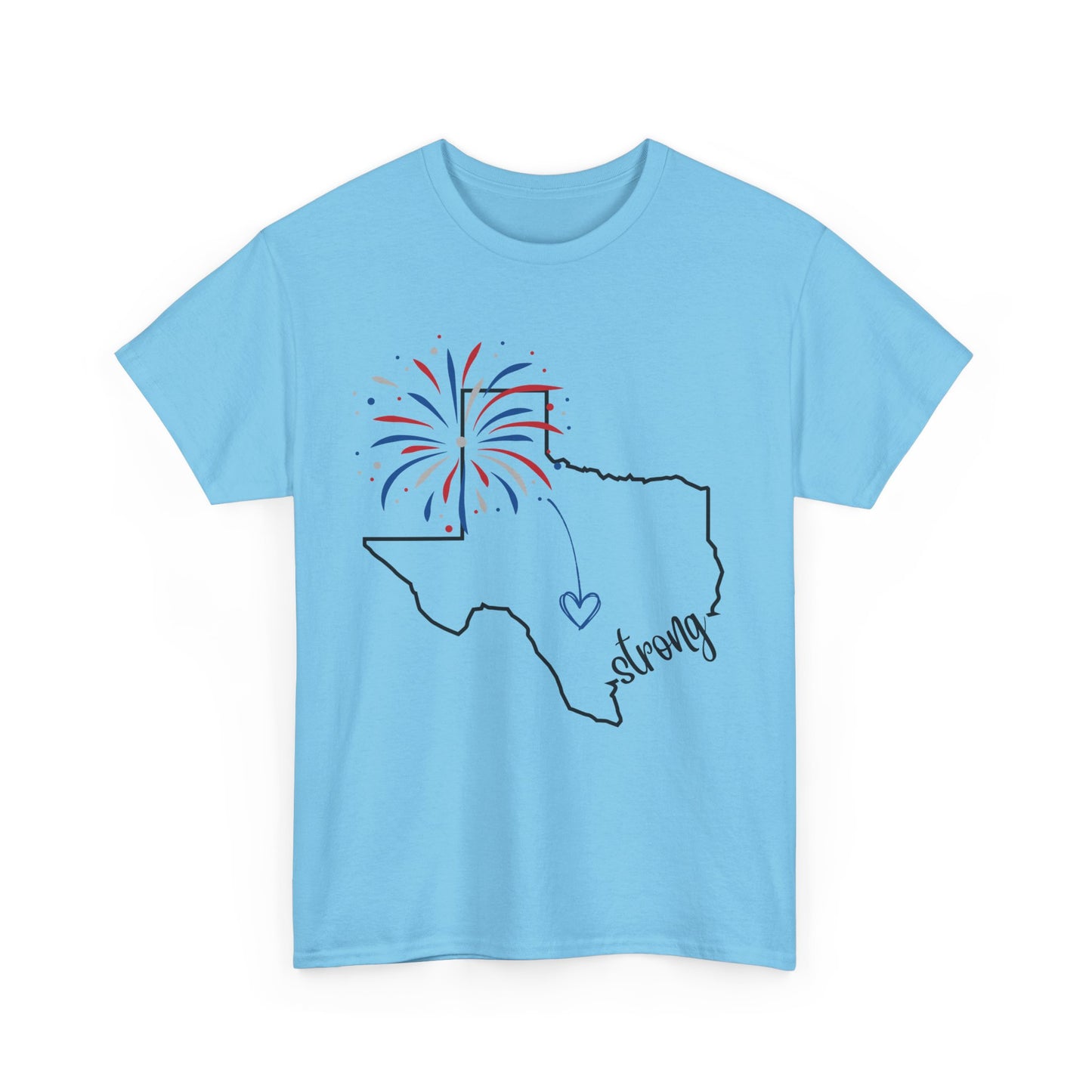 Texas Strong Fireworks Tee – Central TX Relief Shirt