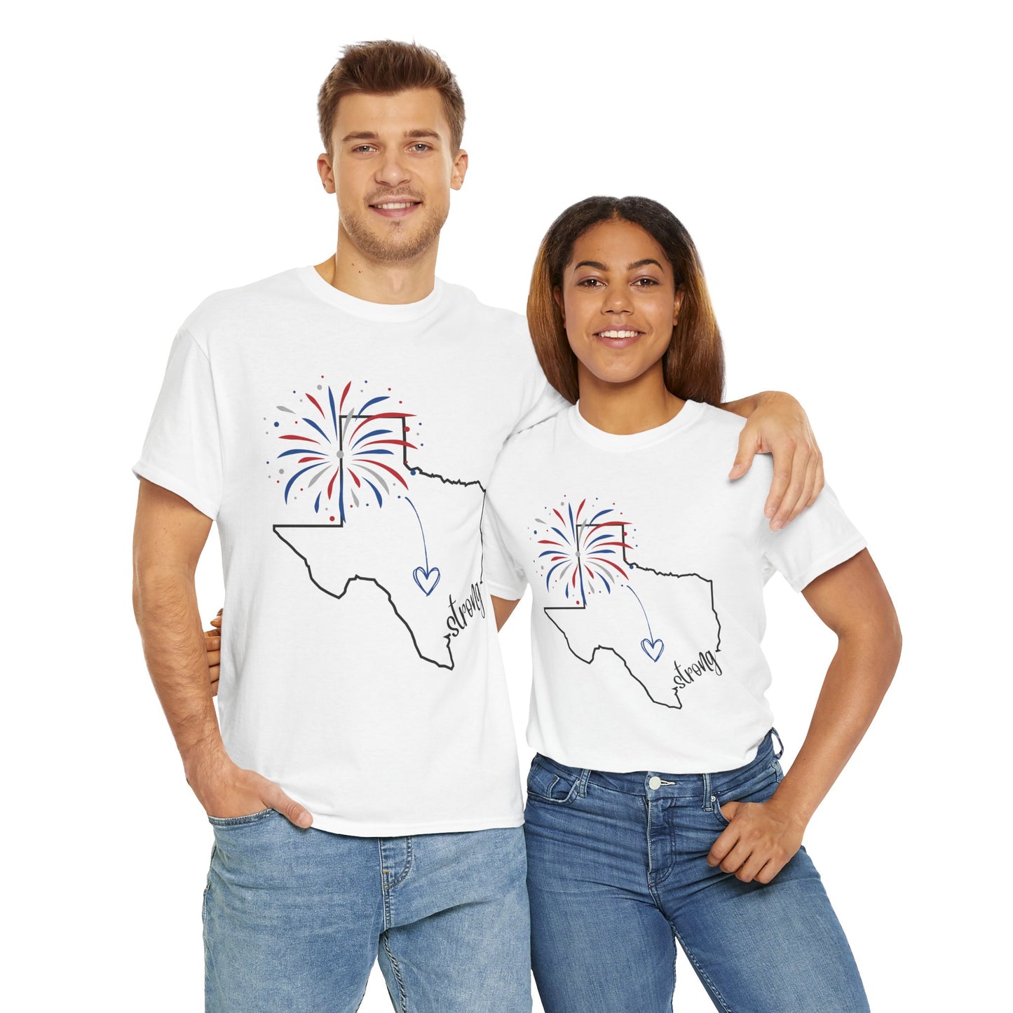 Texas Strong Fireworks Tee – Central TX Relief Shirt
