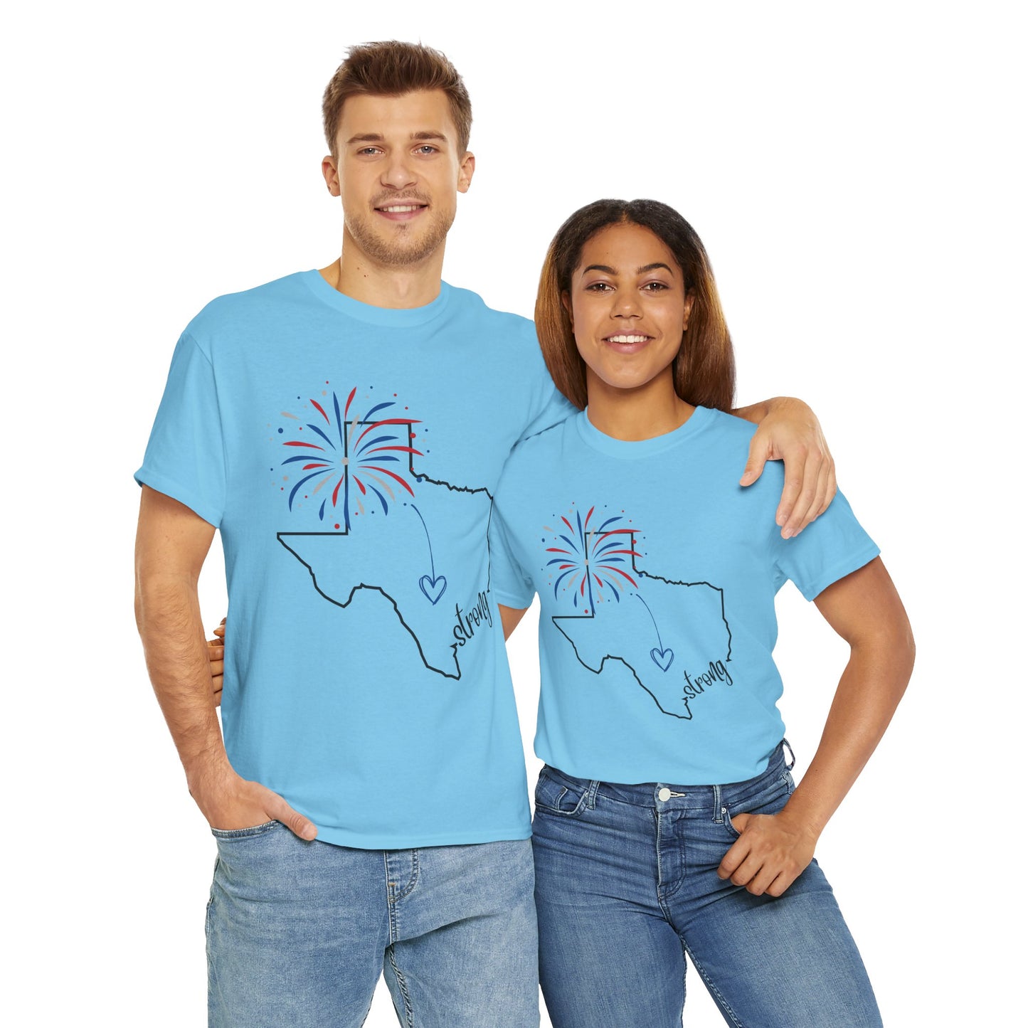 Texas Strong Fireworks Tee – Central TX Relief Shirt
