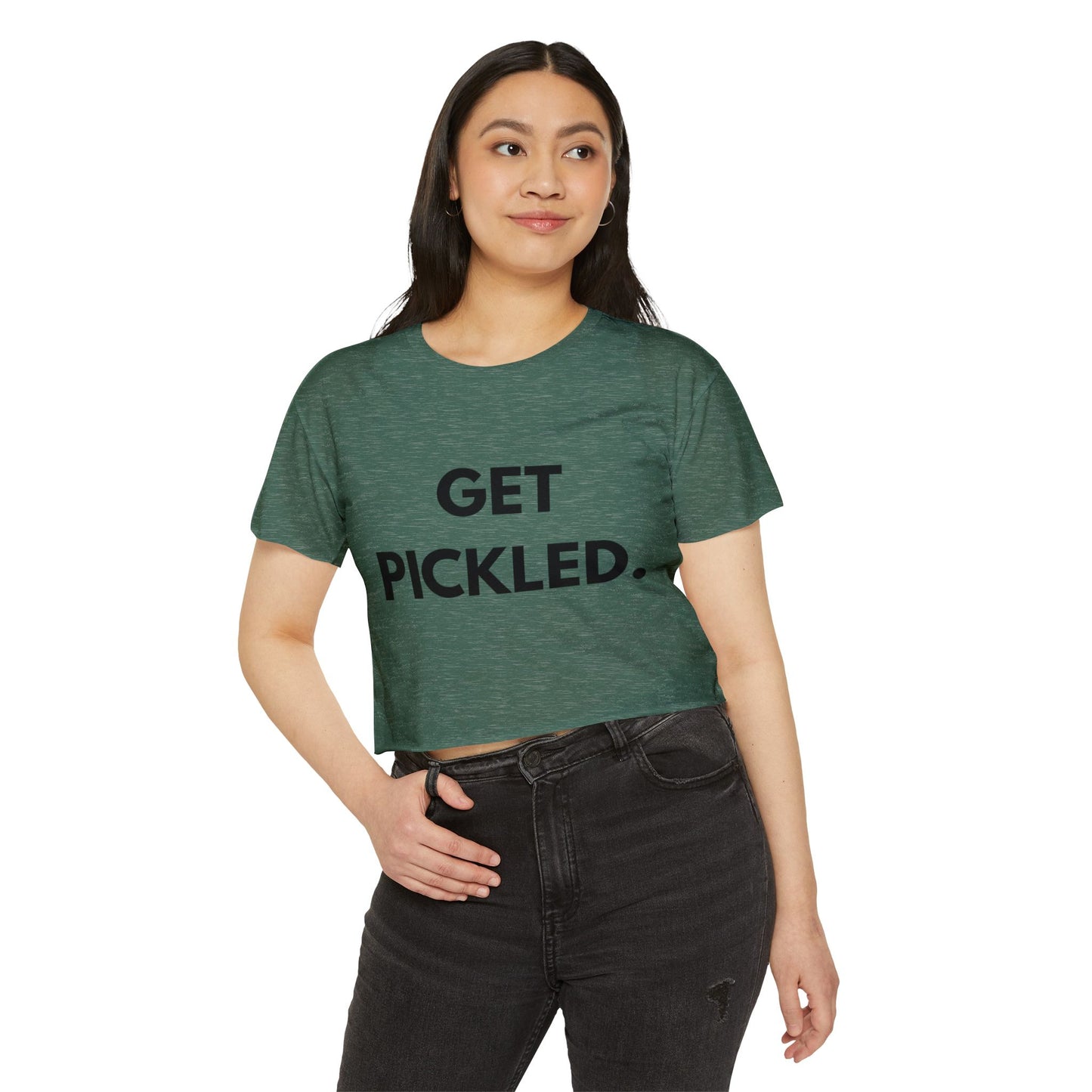 'Get Pickled' Crop Top for Women