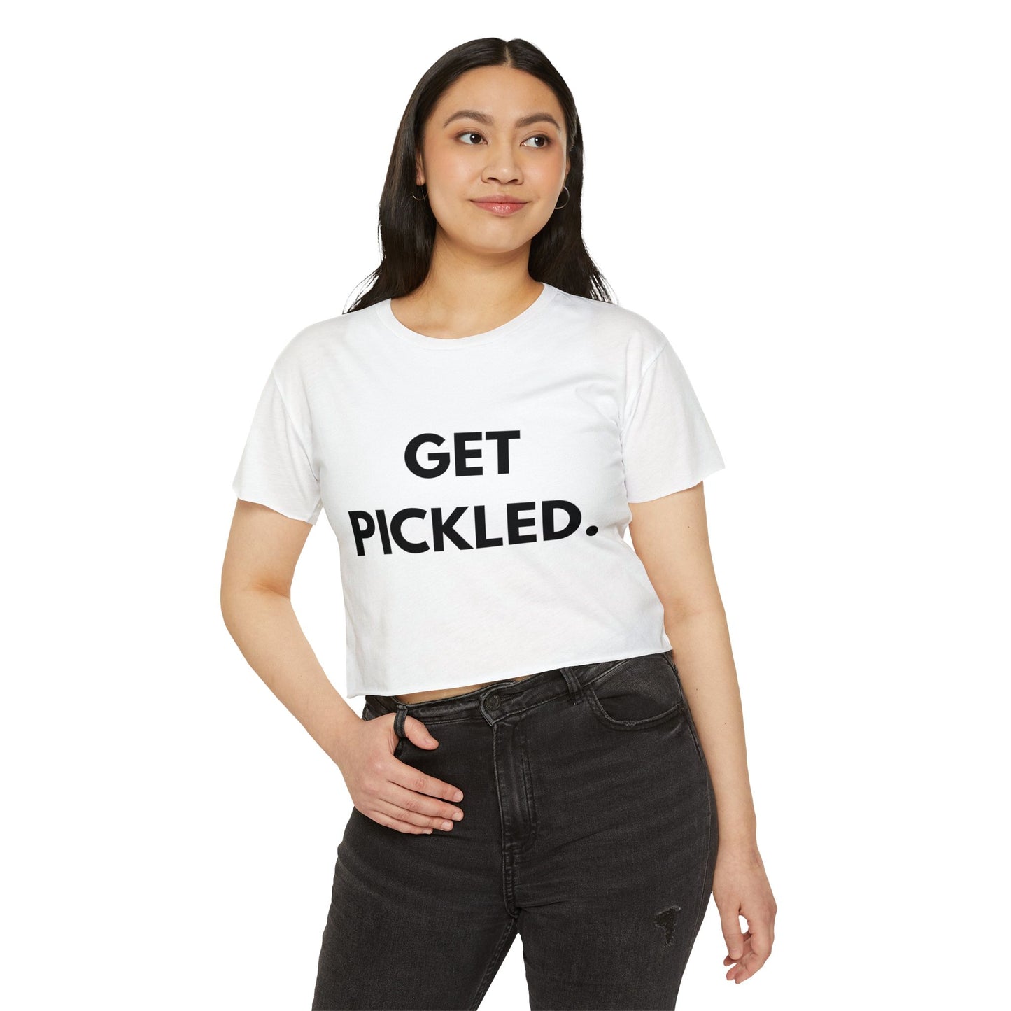 'Get Pickled' Crop Top for Women