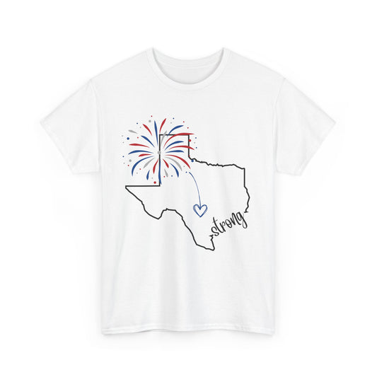 Texas Strong Fireworks Tee – Central TX Relief Shirt